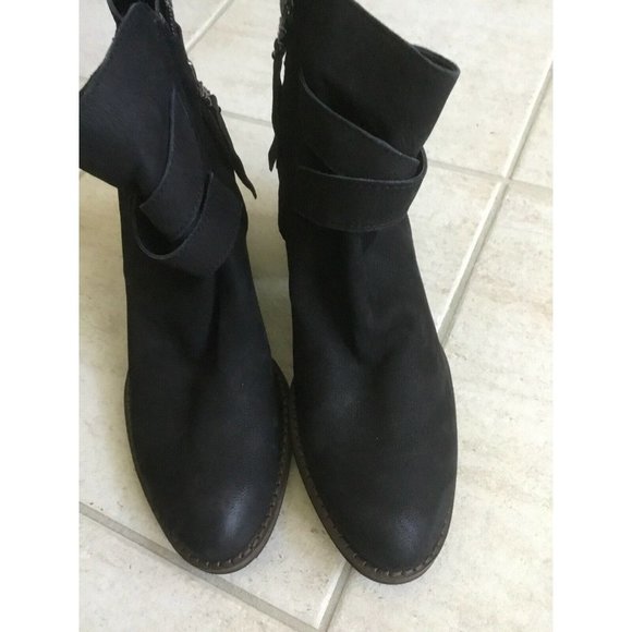 NEW Sam Edelman Morris Black Leather suede Ankle 8 - Picture 3 of 10